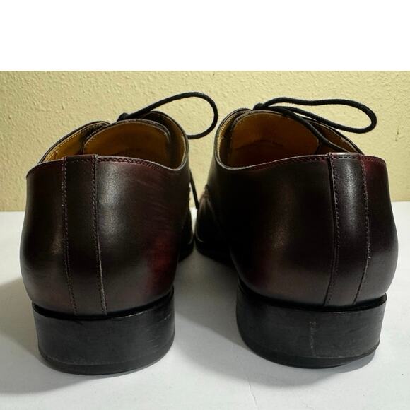 Magnannni for Saks Fifth Avenue Cap Toe Men\'s Brown Leather Lace Up  Shoes 13 M main image 6